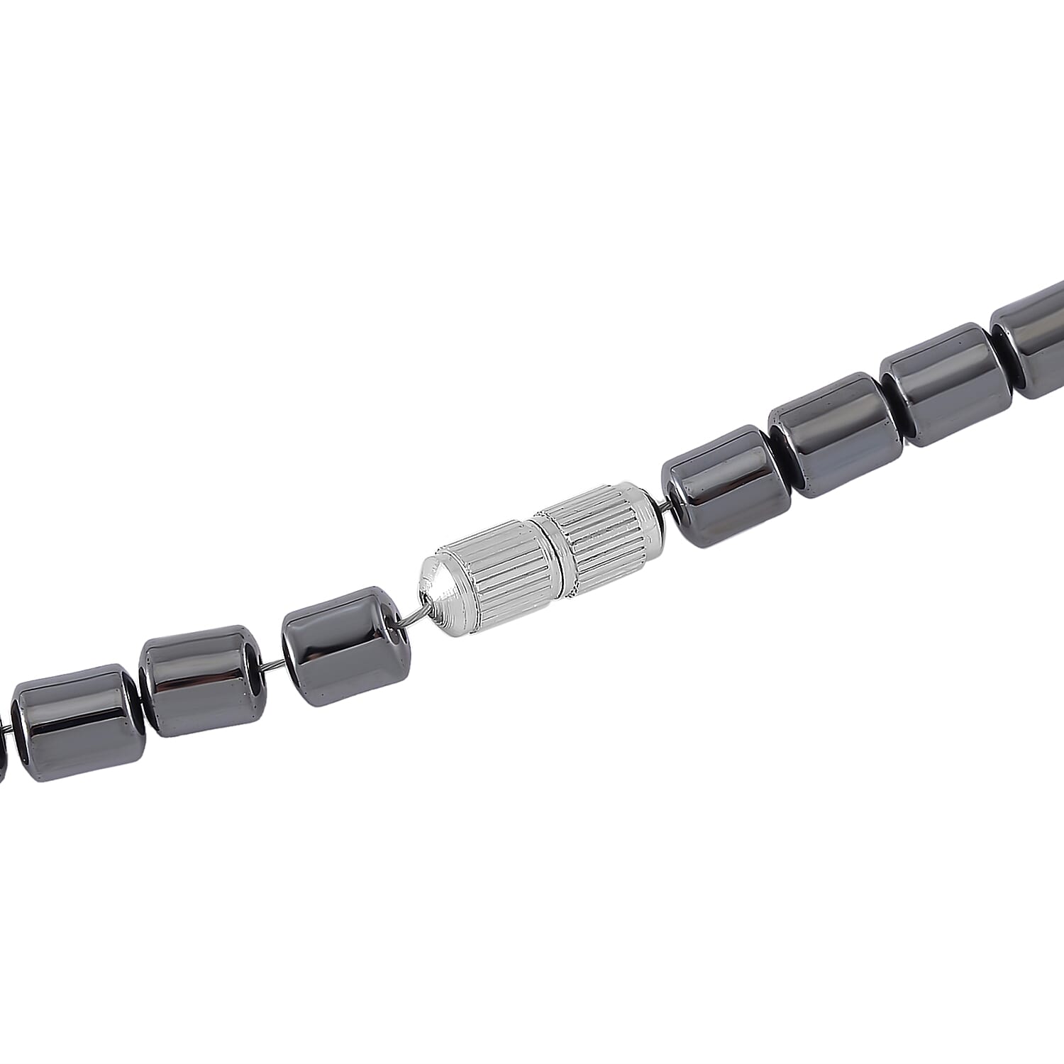 Hematite Necklace (Size - 20) With Screw Barrel Clasp 168.00 Ct. Hematite Necklace (Size - 20) With Screw Barrel Clasp 168.00 Ct.