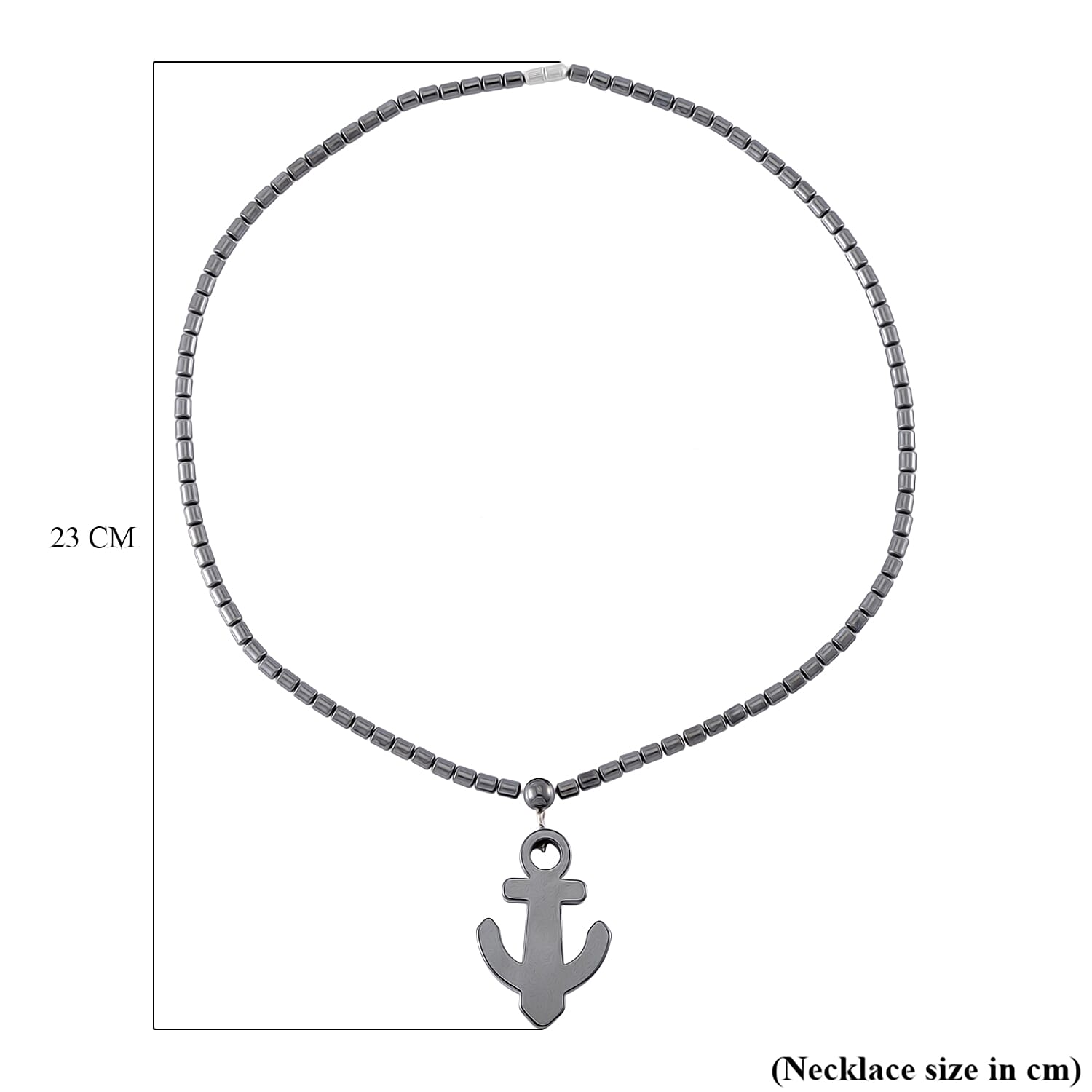 Hematite Necklace (Size - 20) With Screw Barrel Clasp 168.00 Ct. Hematite Necklace (Size - 20) With Screw Barrel Clasp 168.00 Ct.