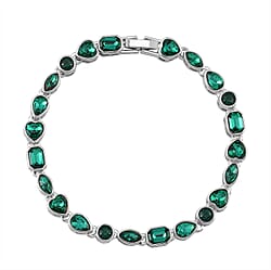 Austrian Green Crystal Bracelet (Size - 7.5) 