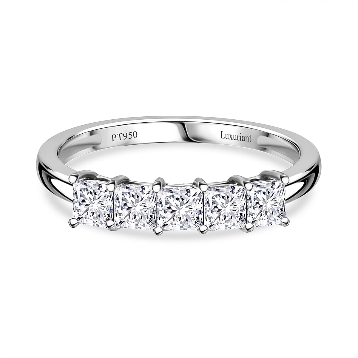Luxuriant Diamond - 950 Platinum SGL Certified (VS-E-F) Lab Grown Diamond Ring 0.98 Ct