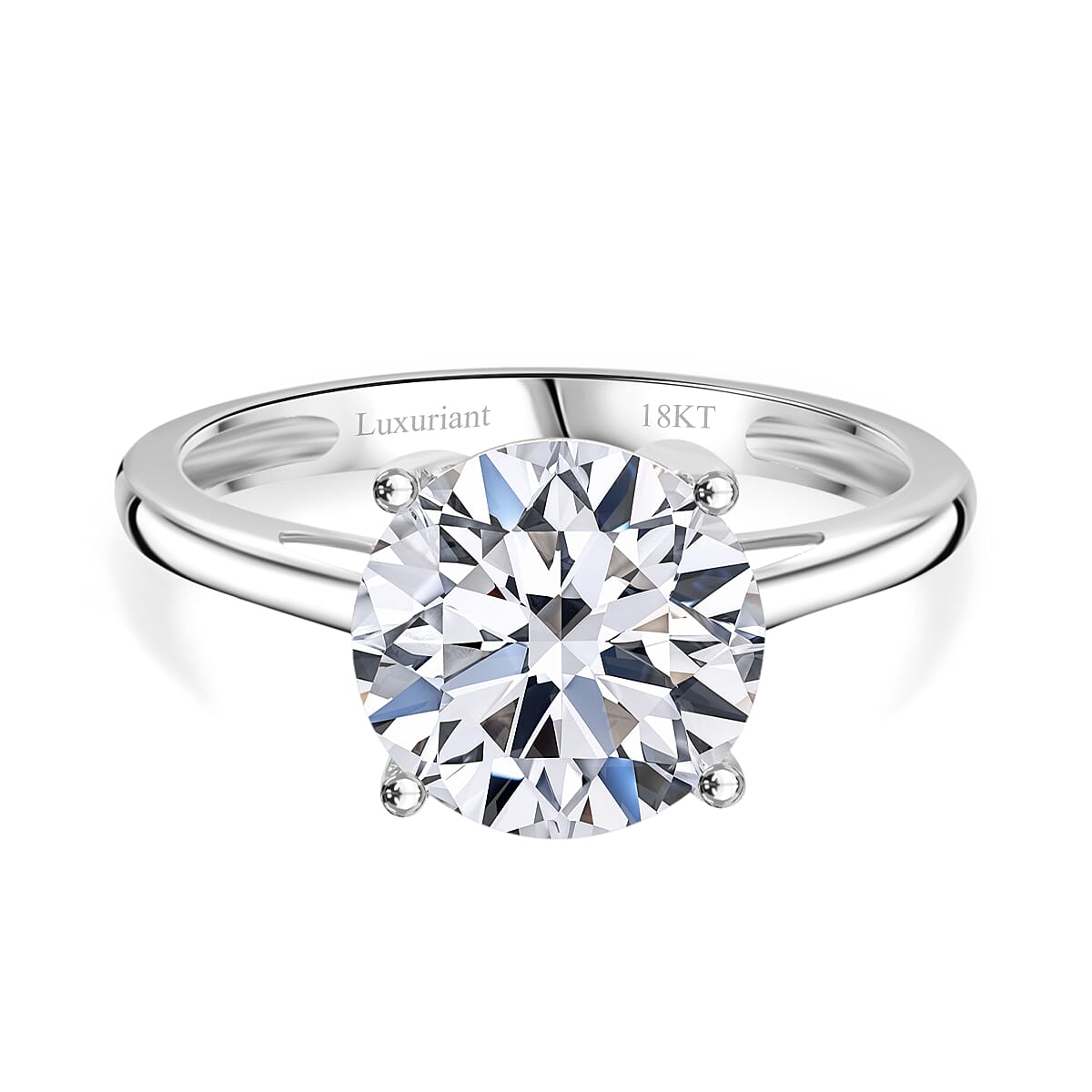 Luxuriant Diamond IGI Certified 18K White Gold Lab Grown Diamond (VS2-G) Ring 3.03 Ct.