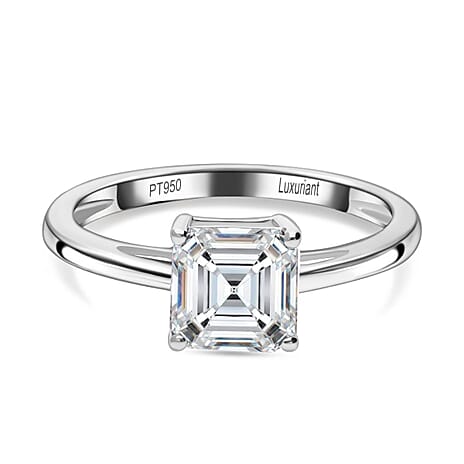 Rare Find Asscher Cut -Luxuriant Diamond- SGL Certified 950 Platinum Lab Grown Diamond (VS-G-H) Ring 2.00 Ct.