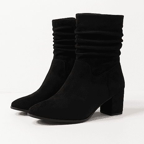 Emma Zipped Pull-On Ladies Boots (Size 5) - Black Mf