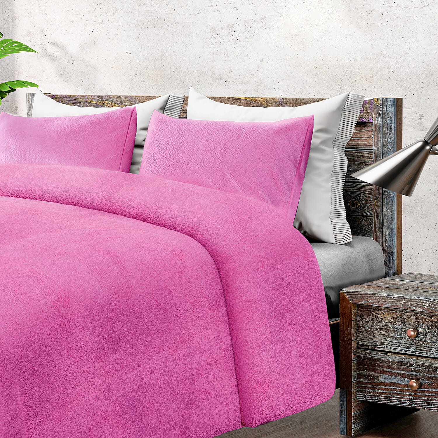 Sleep&Snuggle Fleece Duvet Cover with 2 Pillow Cases