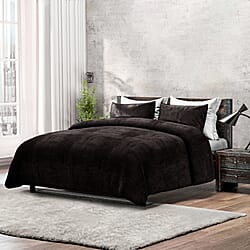 Sleep&Snuggle Fleece Duvet Cover with 2 Pillow Cases