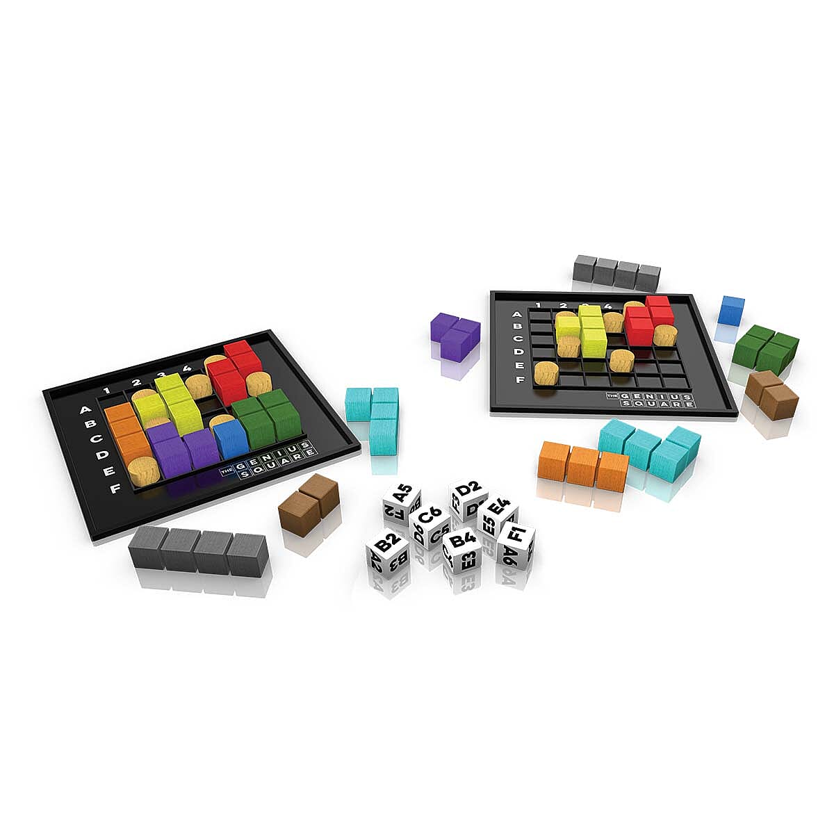 Genius Square Puzzle Game with Board - Multi & Black