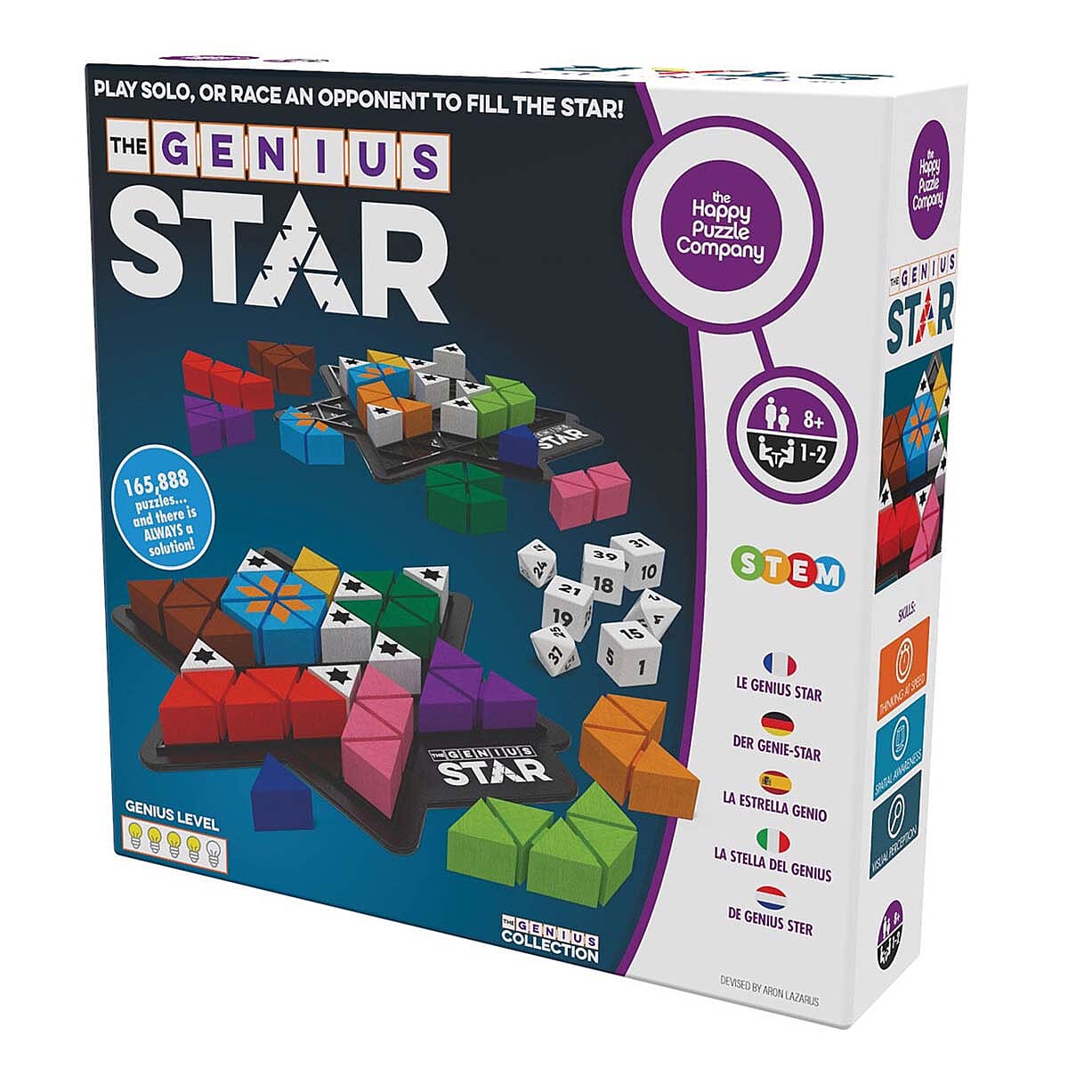Genius Star Puzzle Game with Board - Multi & Black