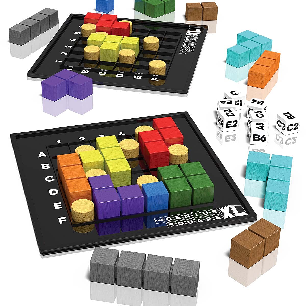 Genius Square XL Puzzle Game with Board - Multi & Black