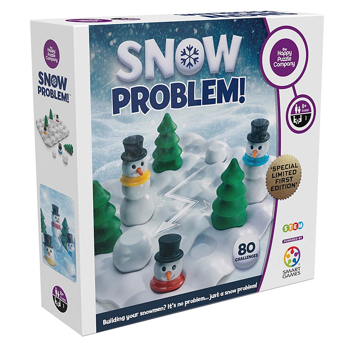Snow Problem Puzzle Game - White Green & Multi