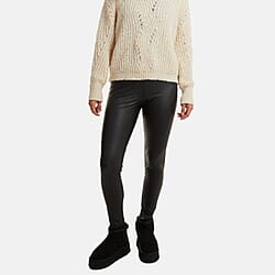 Leather Look Elasticated Waistband Leggings