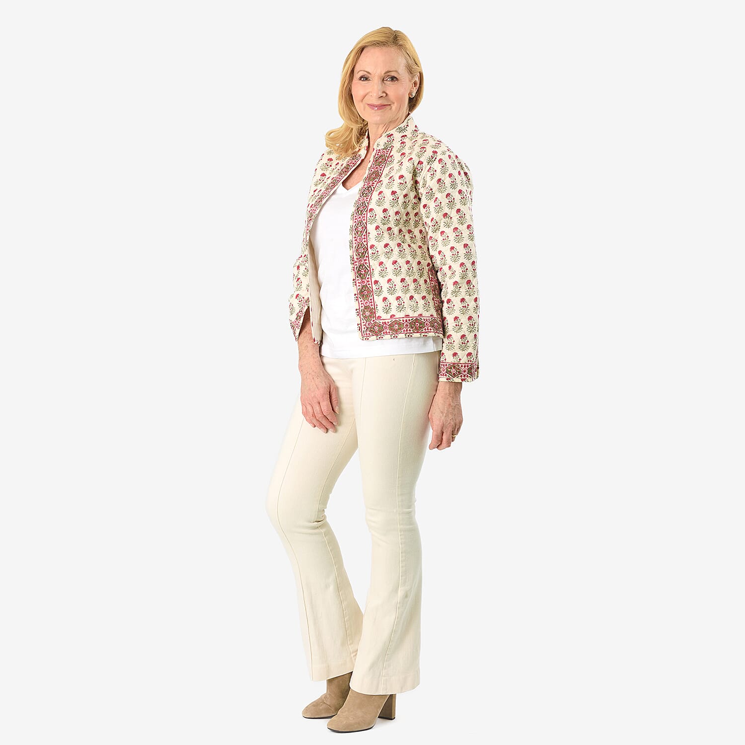 La Marey Pure Cotton Printed Quilted Jacket