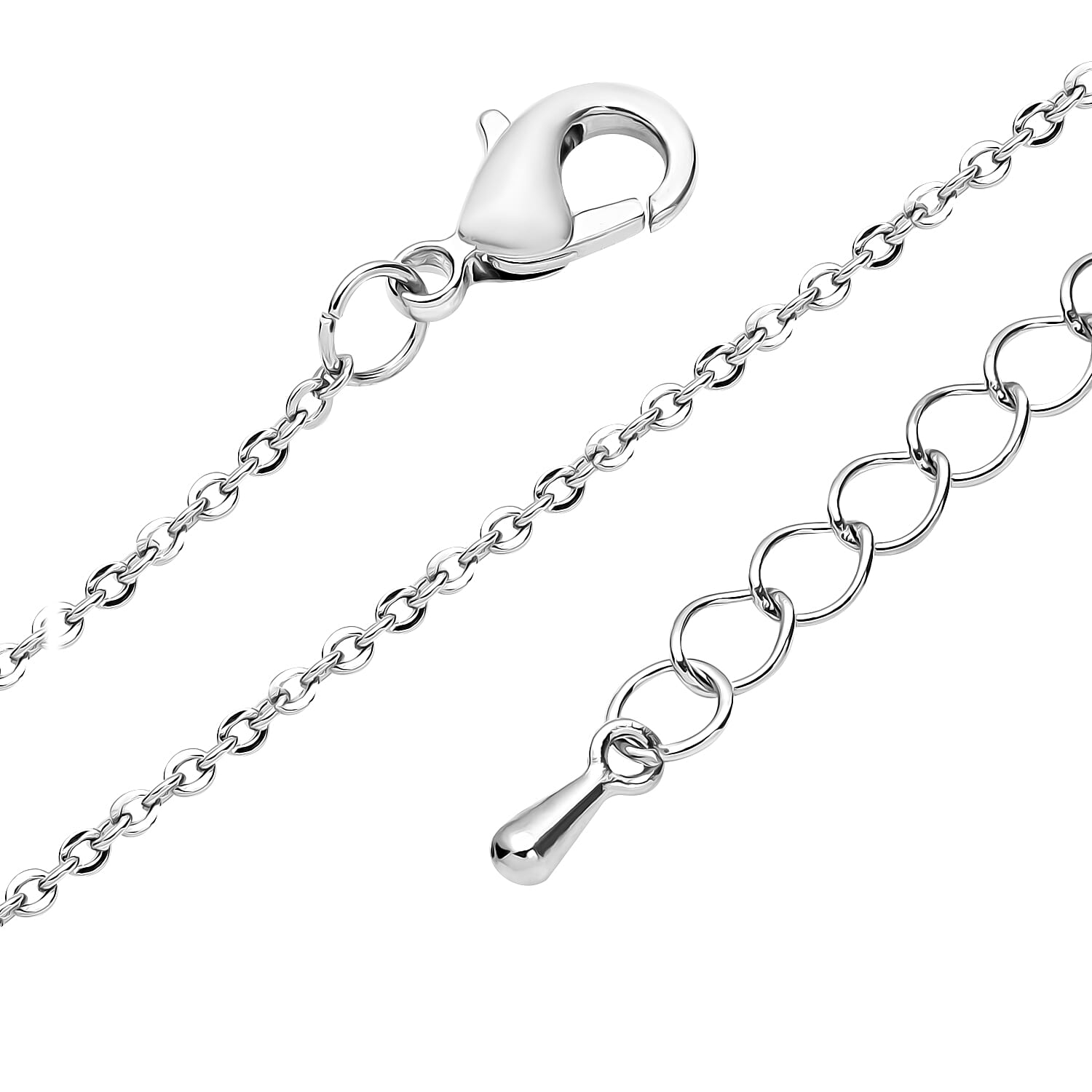 White Cubic Zirconia & Mystic Colour Crystal Necklace (Size - 20-2 Ext)