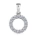 Luxuriant Diamond 0.5 Ct. Lab Grown Diamond Circle Pendant in 18K Yellow Gold Vermeil Sterling Silver