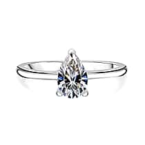 LUXURIANT 950 Platinum SGL Certified Lab Grown Diamond (VS/GH) Pear Ring 1 Ct