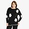 Floral Knitted Jumper (Size 10 to 20) - Black