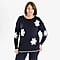 Floral Knitted Jumper (Size 10 to 20) - Black