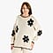 Floral Knitted Jumper (Size 10 to 20) - Black