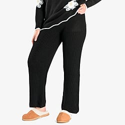 Straight-Fit Knitted Ladies Trousers