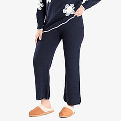 Straight-Fit Knitted Ladies Trousers