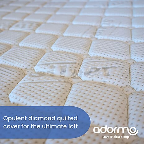 Exclusive Launch-  Adormo Silver Ortho Mattress with Free Pillow - Mattress Protector (Size King)  - White