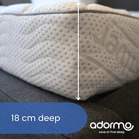 Exclusive Launch- Adormo Silver Ortho Mattress with Free Pillow - Mattress Protector (Size Super King)  - White