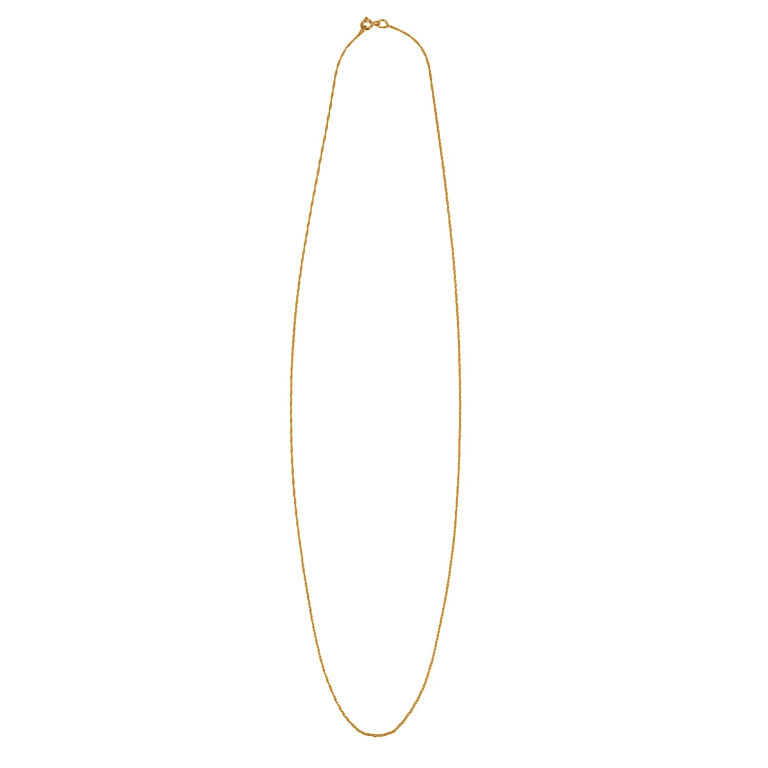 9K Yellow Gold Prince of Wales Chain (Size - 18) with Spring Ring Clasp