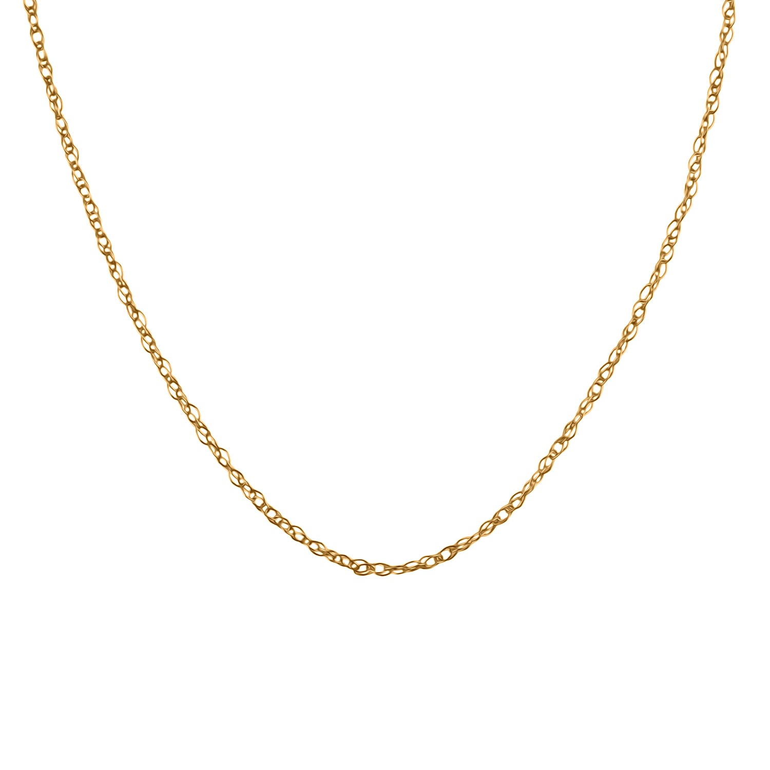 9K Yellow Gold Prince of Wales Chain (Size - 18) with Spring Ring Clasp