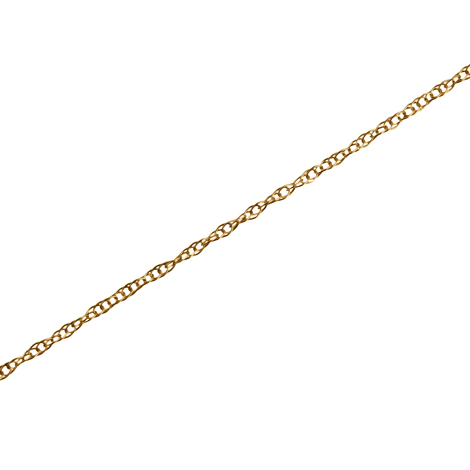 9K Yellow Gold Prince of Wales Chain (Size - 18) with Spring Ring Clasp