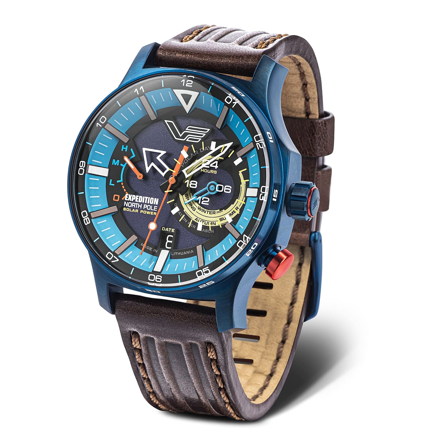 VOSTOK-EUROPE-Expedition-Polar-Ice-Solar-Powered-20ATM-WR-Blue-PVD-Pla