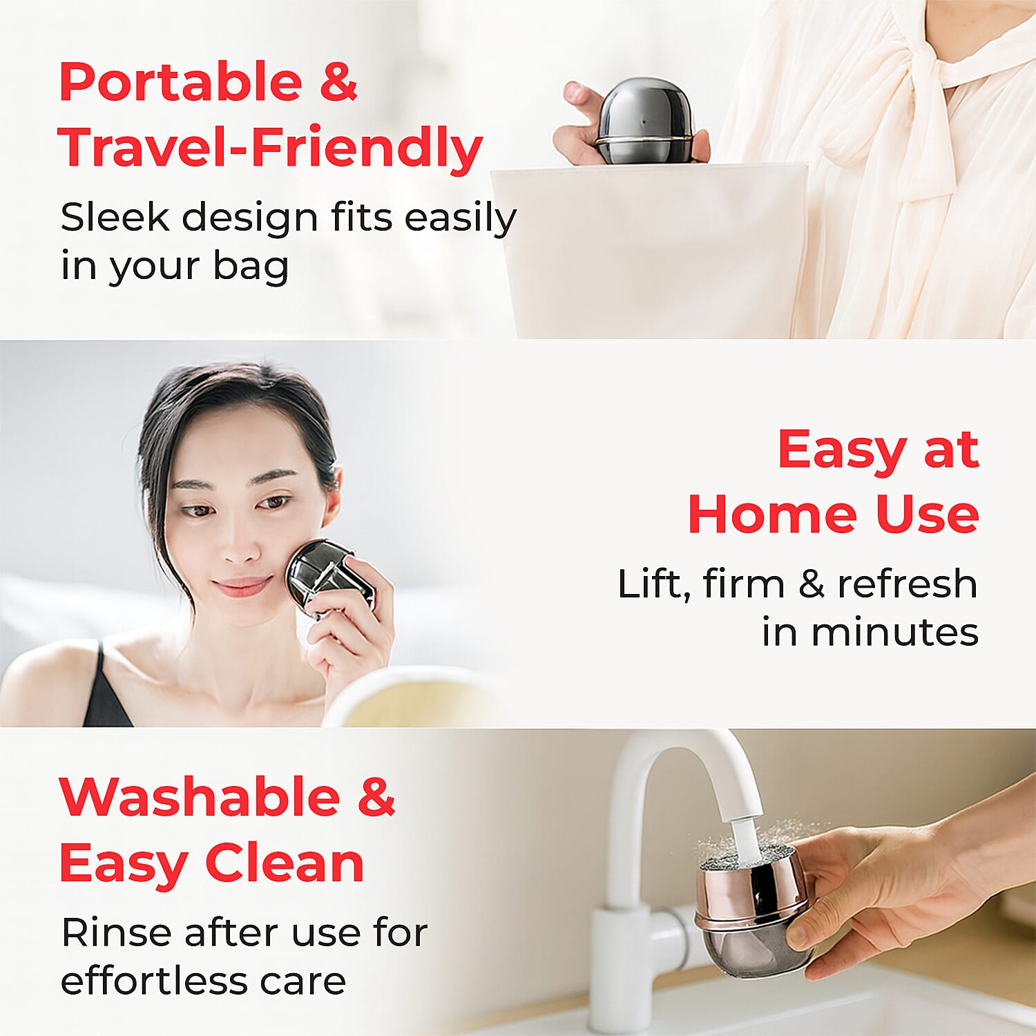 BEAUTECH- RF-EMS Facial Beauty Device - Black