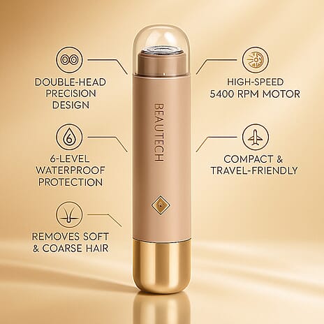 BEAUTECH - Double Head Hair Remover - 6-Level Waterproof, High-Speed & Type-C Rechargeable