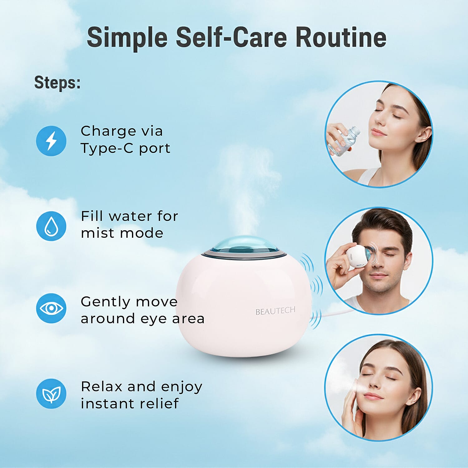 BEAUTECH Eye Massager with Mist Spray