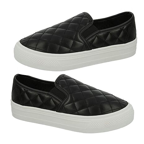 Spot On Ladies Shoe (Size 8) - Black