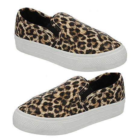Spot On Ladies Shoe (Size 9) - Leopard