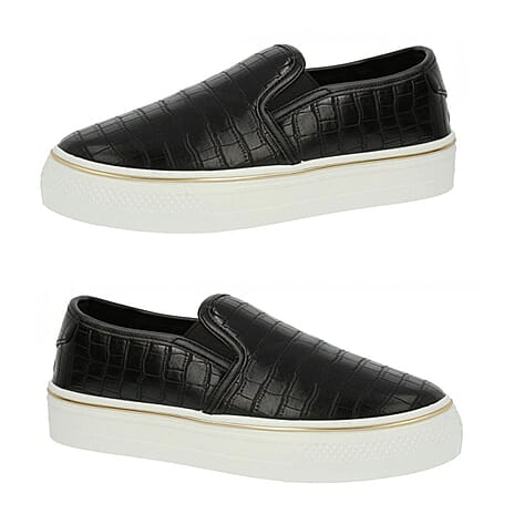 Spot On Ladies Shoe (Size 6) - Black