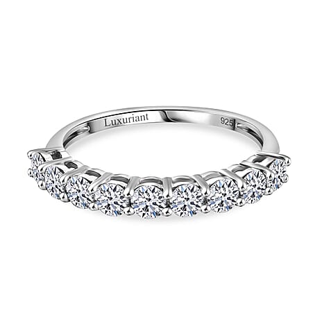 Luxuriant Diamond - Lab Grown Diamond (SI-G-H) Ring in Rhodium Overlay Sterling Silver 1.00 Ct.