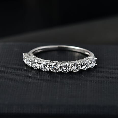 Luxuriant Diamond - Lab Grown Diamond (SI-G-H) Ring in Rhodium Overlay Sterling Silver 1.00 Ct.