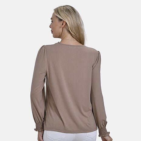 - Maisi V-Neck Lace Blouse (Size XL) - Khaki