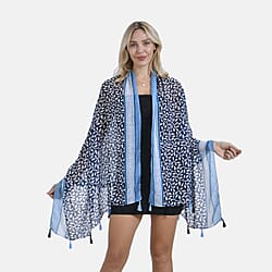 Closeout Deal - New Arrival 2-Tone Leopard Print Scarf (One Size) - Orange