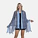 Closeout Deal - New Arrival Leaf & Lattice Pattern Scarf (One Size) - Blue