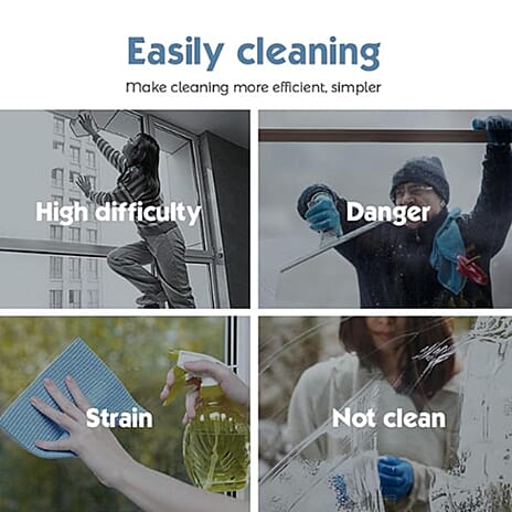 Homesmart Cordless Floor, Surface - Window Cleaner with Vibration Power - Blue - White