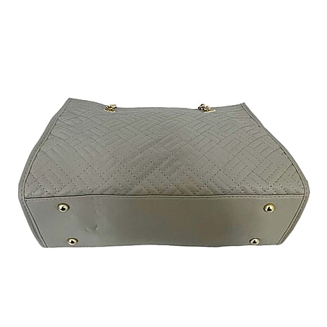 Nicole PU Shoulder Bag - PEBBLE