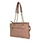 Nicole Brown Shoulder Bag with Quilt Detail