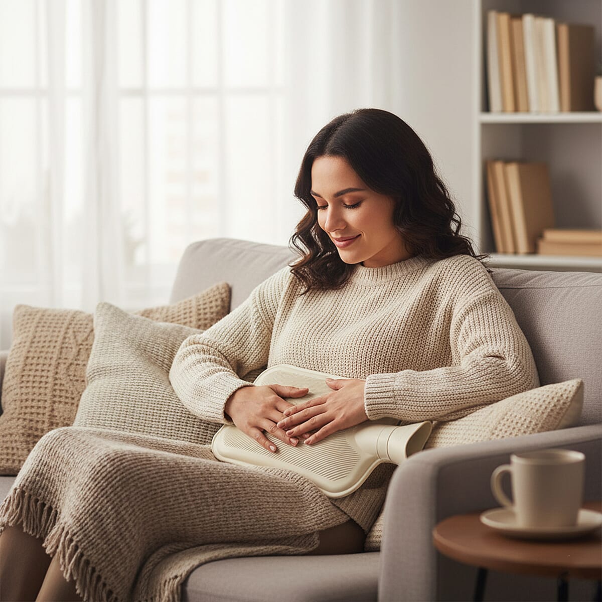 Must Have - Faux Fur 2 Litre Water Bottle with Soft Teddy Plush Cover - Brown