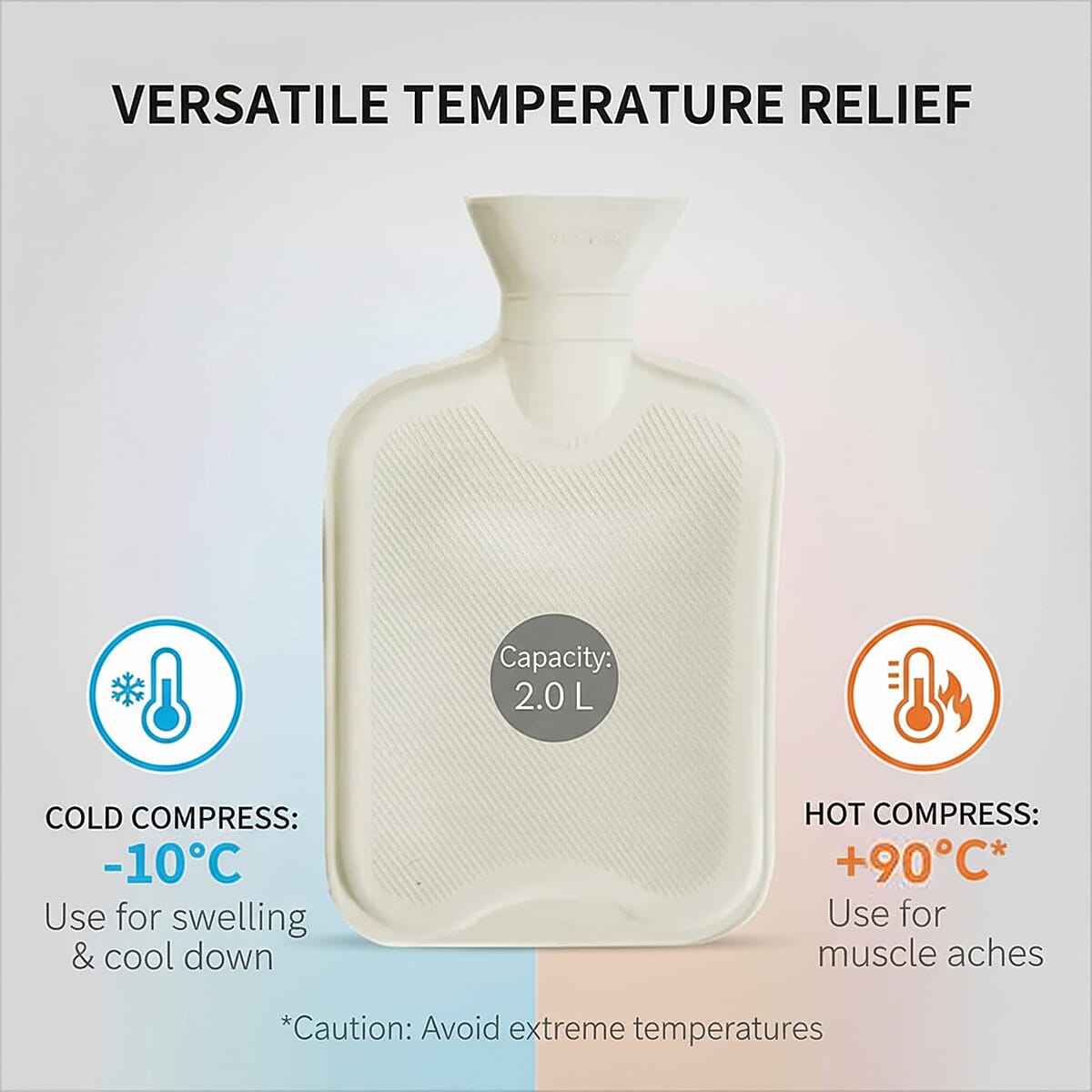 Must Have - Faux Fur 2 Litre Water Bottle with Soft Teddy Plush Cover - Brown