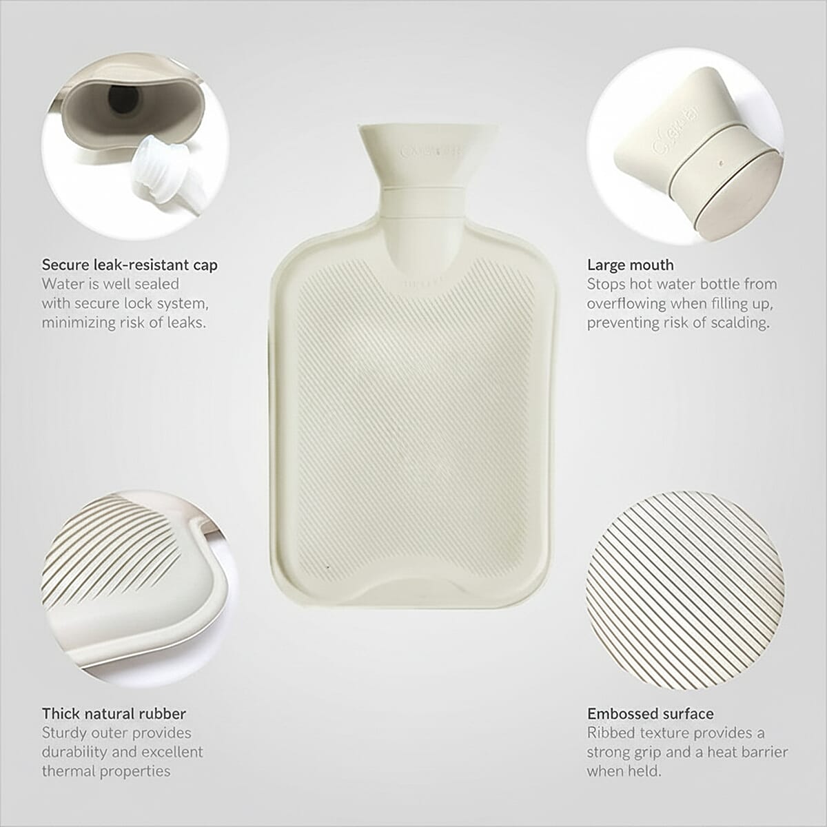 Must Have - Faux Fur 2 Litre Water Bottle with Soft Teddy Plush Cover - Brown