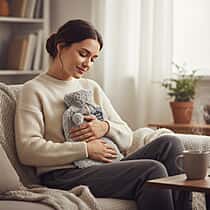 Must Have - Faux Fur 2 Litre Water Bottle with Soft Teddy Plush Cover - Cream