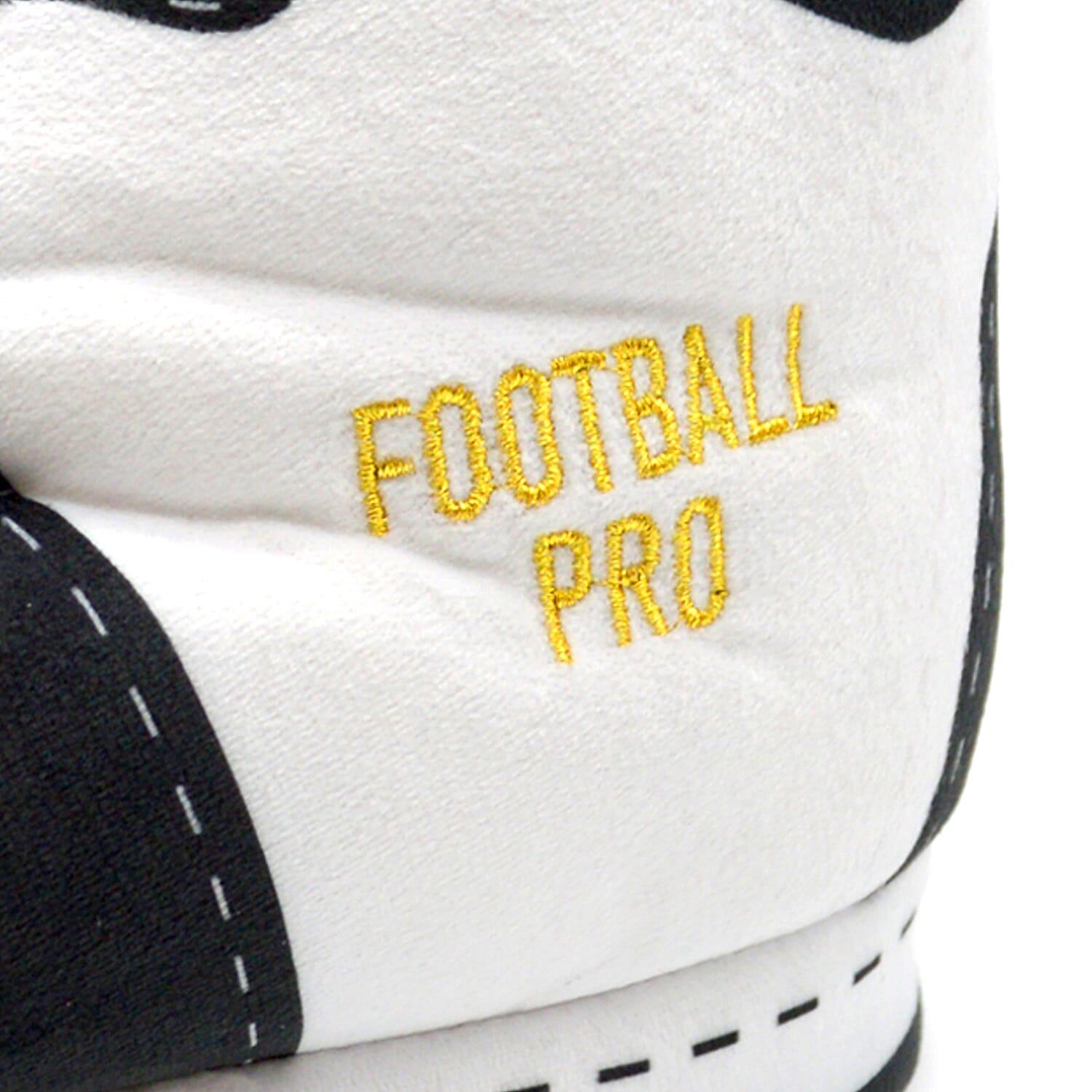 Baffies Krazy Kicks Football Pro Gold Design Embroidered Slippers