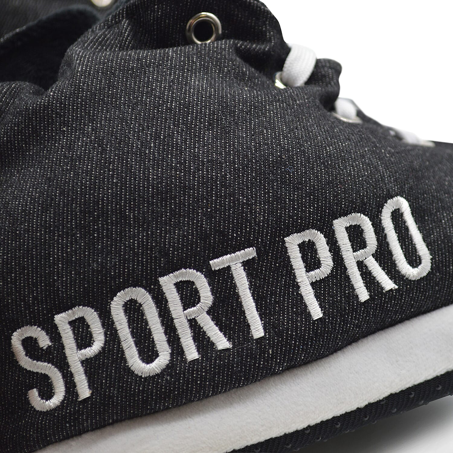 Mens Slipper (Size Large) - Black White