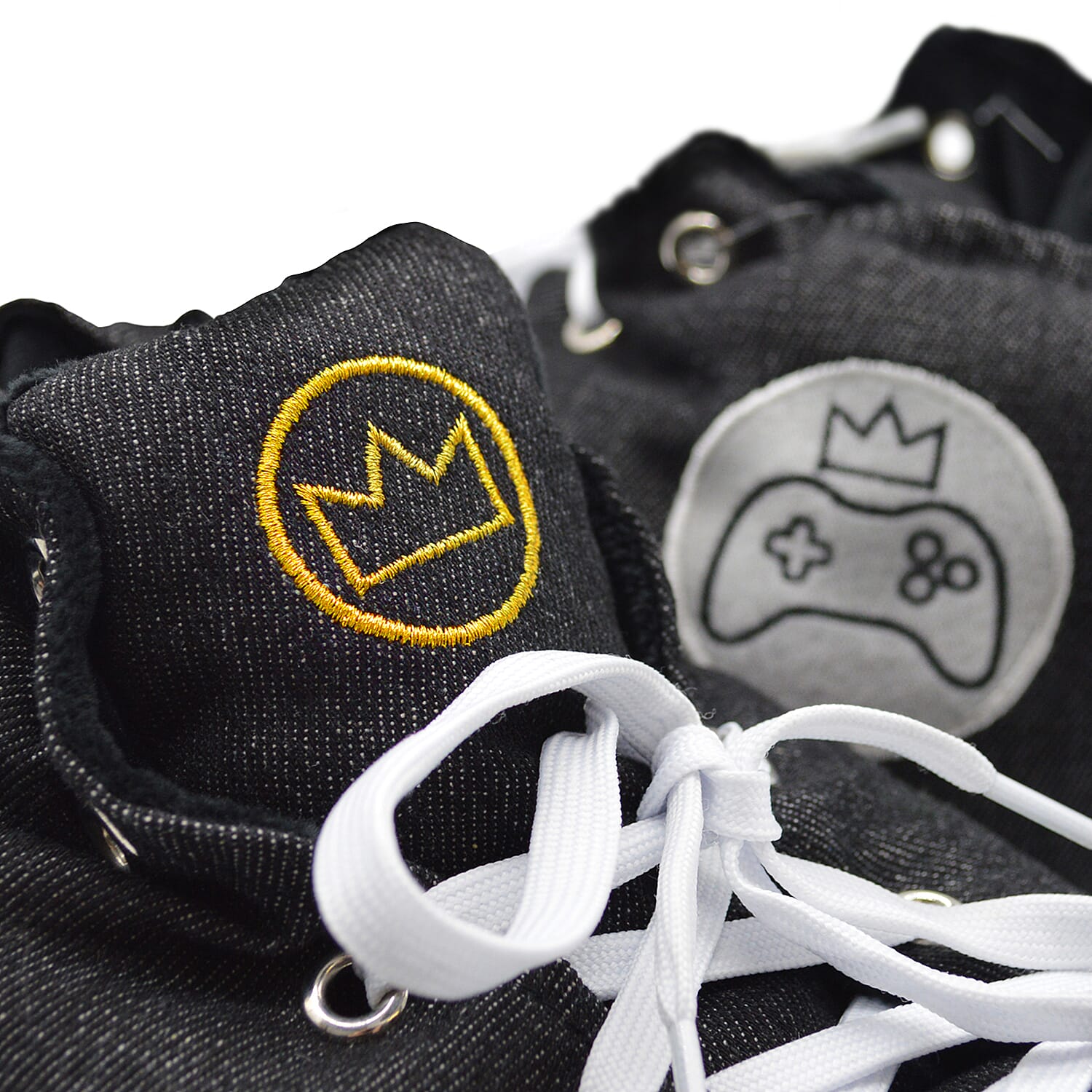 Mens Slipper (Size Large) - Black White